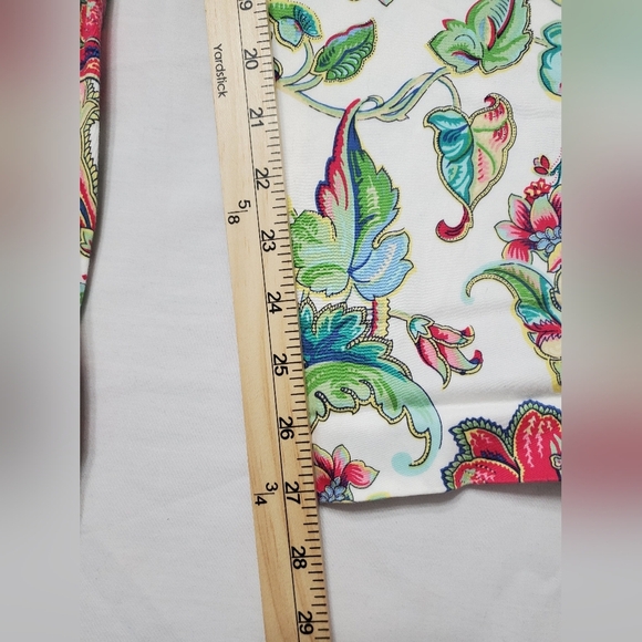 Lauren Ralph Lauren Women's Floral Pants Size 14 Watercolor Pastel Art To Wear - Picture 3 of 9